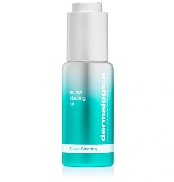 Dermalogica Retinol Clearing Oil 30ml  Powered by a lipid-based delivery system that actively nourishes with skin-mimicking phytoactive lipids from Argan, Rosehip Seed and Golden Jojoba oils.  Slow-release Retinol works all night to help optimise skin recovery and reduce the appearance of fine lines, wrinkles, and hyperpigmentation.  Salicylic Acid targets active breakouts to help clear skin.