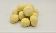 Load image into Gallery viewer, Bath Melts.  A mini hand rolled, bath fizzer loaded with super moisturising Cocoa Butter to leave your skin feeling soft and smooth. These little melts go a long way, perfectly formulated with the right amount of moisturising butter and scented in Fragrance oil. Scents include: - blackberry - lady million- plum rhubarb - Misty cashmere
