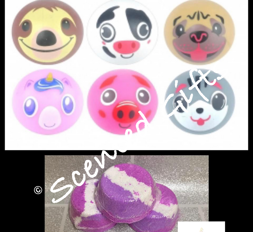 Squishy Animal Toy Cupcake bath bomb