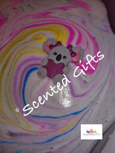 Load image into Gallery viewer, Kylie Koala Bath Bomb    A grey koala bomb with hidden pink, purple and yellow centre. Fragranced in joyous
