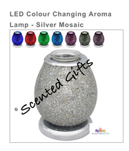 Load image into Gallery viewer, Silver crackle touch lamp led colour changing
