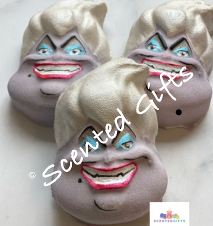 Sea Witch Bath Bomb Add some fun to your bath with these large handcrafted Bath Bombs that explode releasing a burst of colours and sweet fragrance . A sea witch shaped bath bomb airbrush and hand painted design. Little mermaid bath bomb ursula sea witch bath bomb.