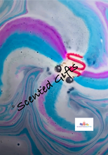 Load image into Gallery viewer, Pop Tart Bath Bomb  A pop tart shaped bath bomb with hand painted detail and hidden embeds scented in rouge (perfume dupe). 
