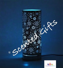 Load image into Gallery viewer, Santa Sleigh &amp; Snowflake LED Aroma Lamp  Tall Aroma Lamp In a Festive Design With LED Lights Inside And Hot Plate To Warm The Wax/Oils
