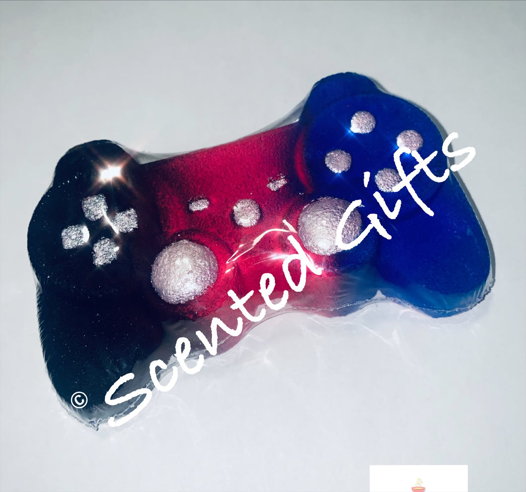 Neon PS controller bath bomb