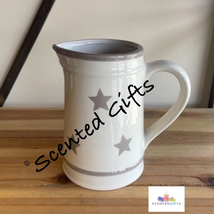 STAR PRINT GREY JUG, 15CM